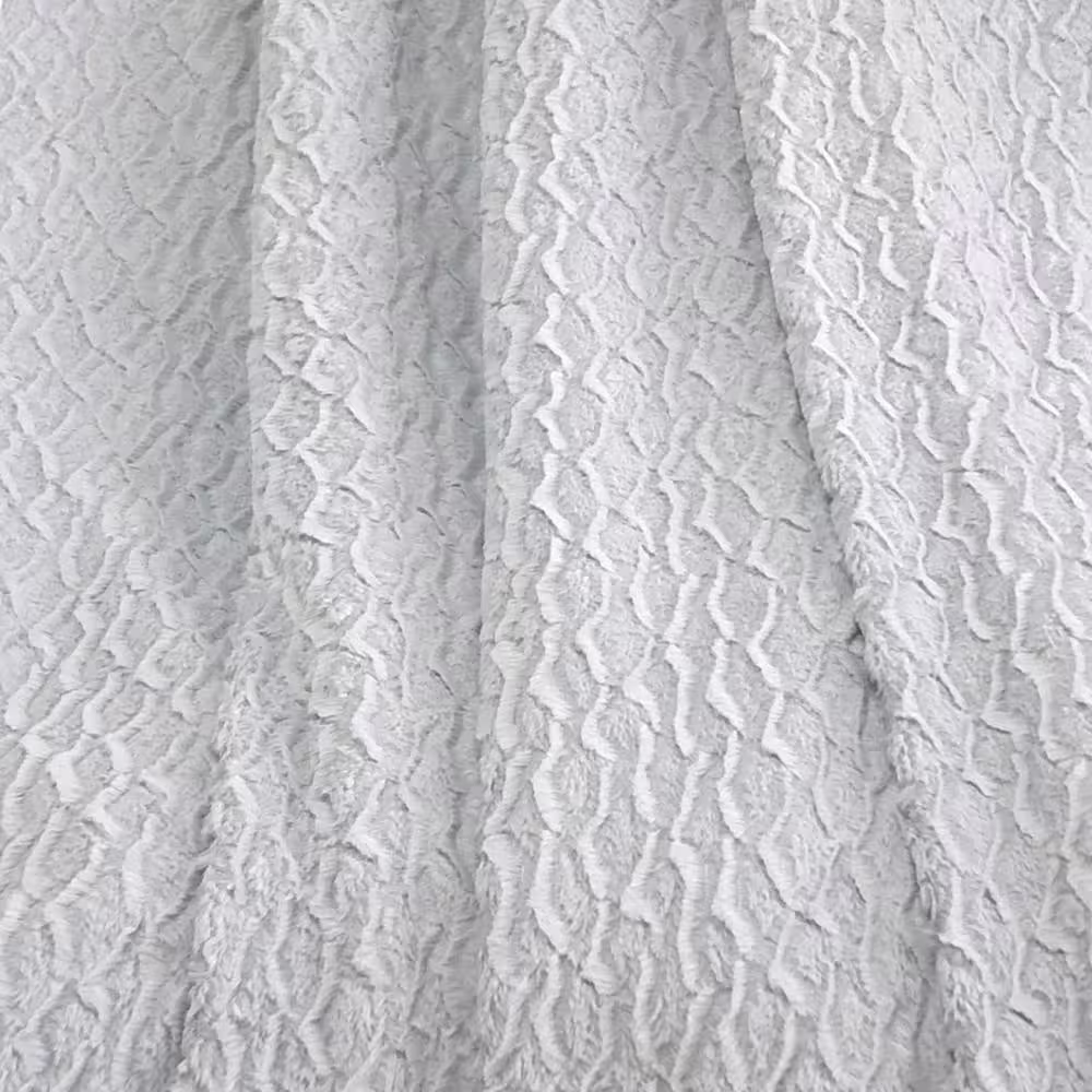 Harper Lane Genoa Faux Fur Sherpa Grey Hourglass Throw Blanket 50 x 60 inches