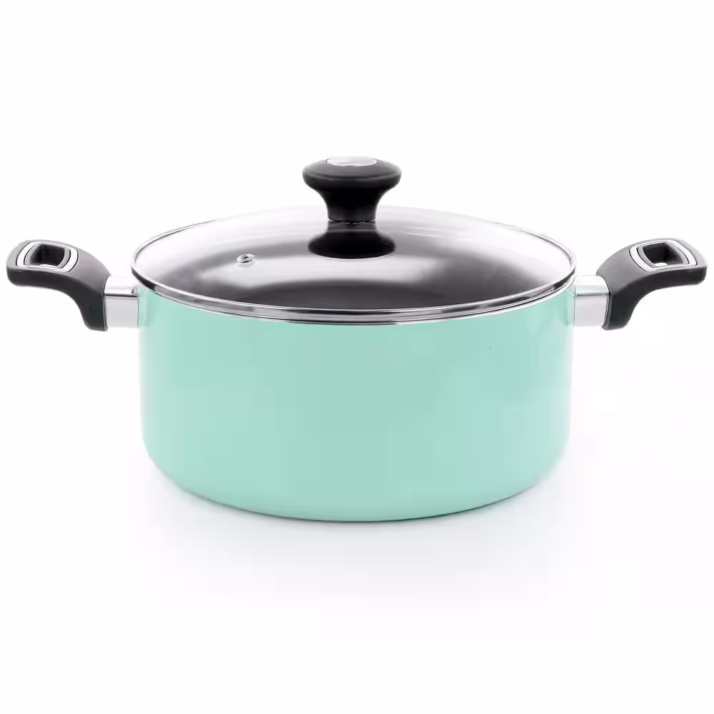 None 12-Piece Aluminum Nonstick Cookware Set in Blue