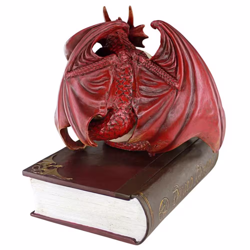 Design Toscano 7.5 in. H Multi-Color Blood Dragon Contemplation Sculptural Box
