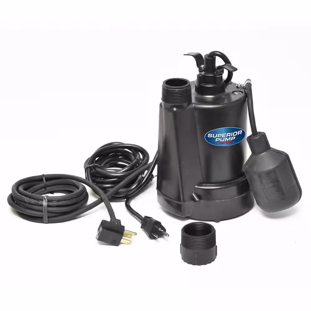 None 1/4 HP Submersible Thermoplastic Sump Pump