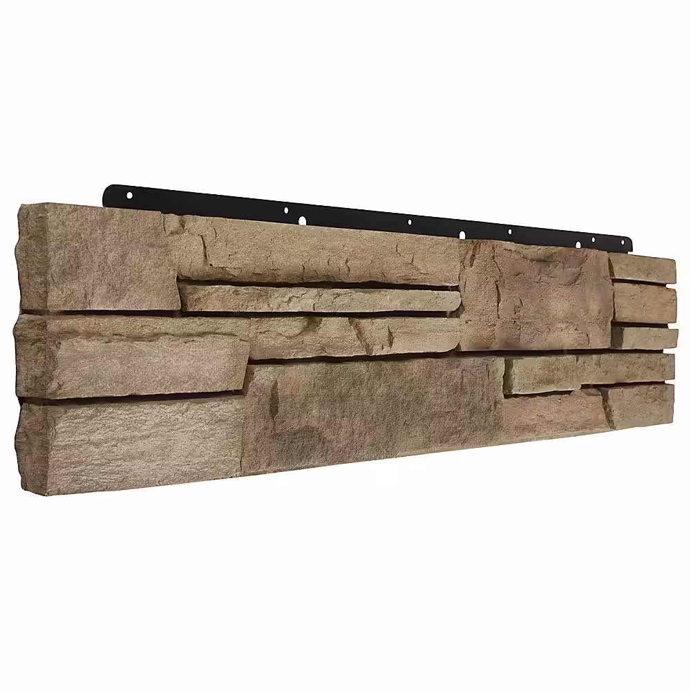 Boral 8 in. x 36 in. Versetta Stone Corner Ledgestone Terra Rosa Siding (6-Bundles Per Case)