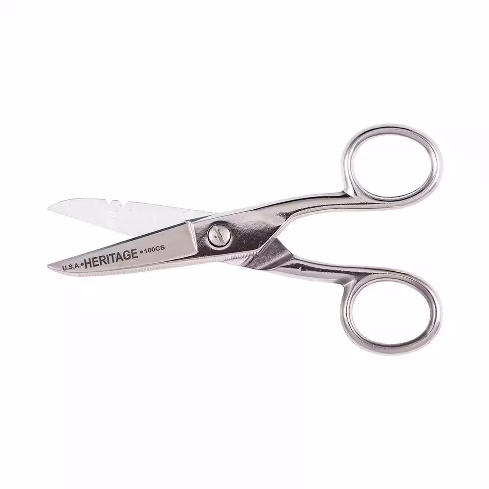 Klein Tools Serrated Electrician Scissors with Stripping