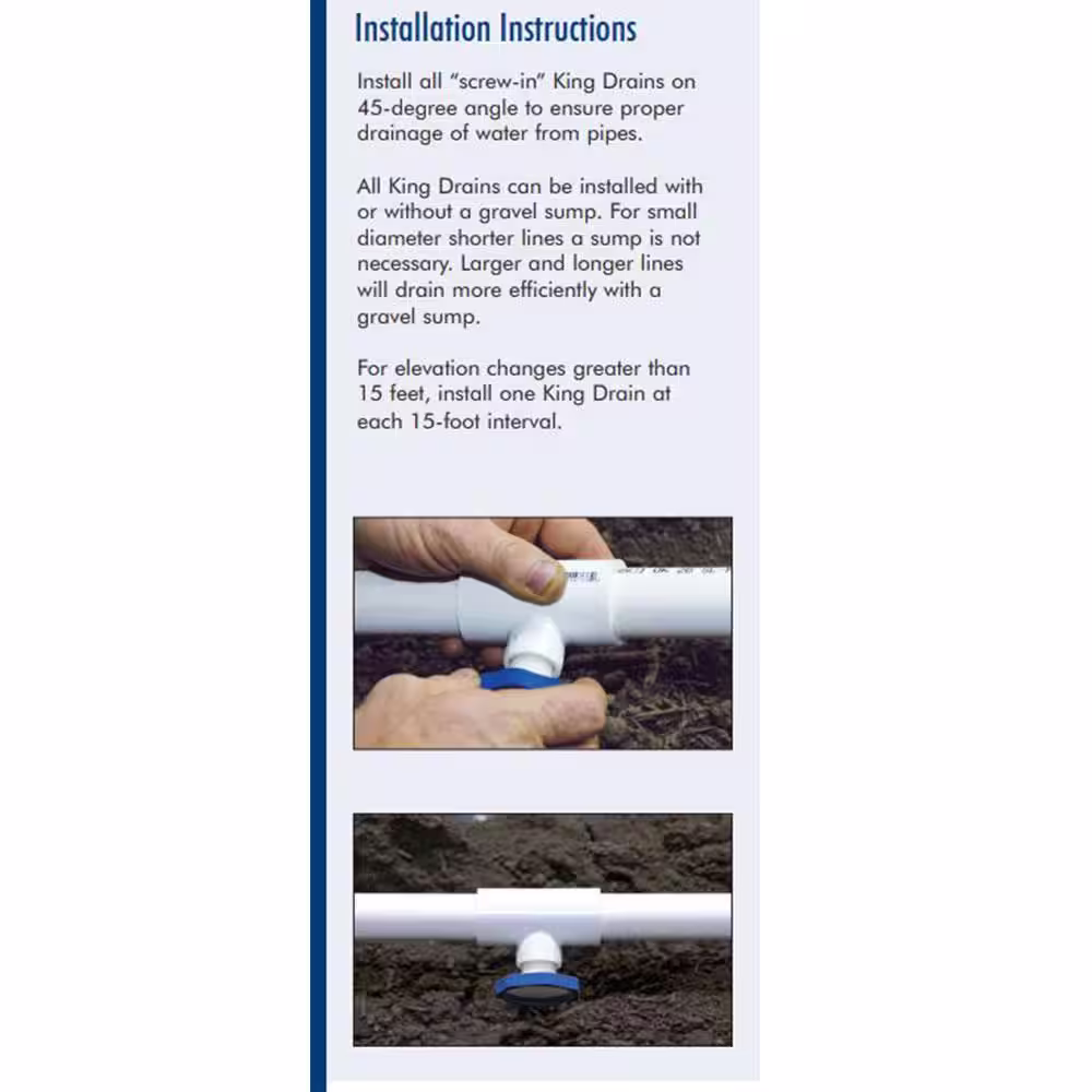 King Drains 3/4 in. Lateral Line Freeze Protection Soft Grip Drain (25-Pack)