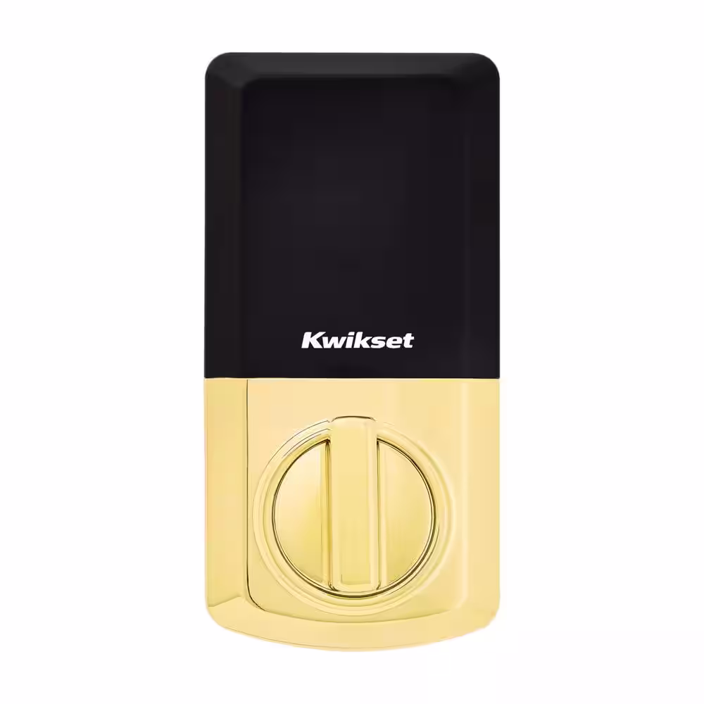 Kwikset Smartcode 260 Traditional Lifetime Polished Brass Keypad Single Cylinder Electronic Deadbolt featuring SmartKey Security