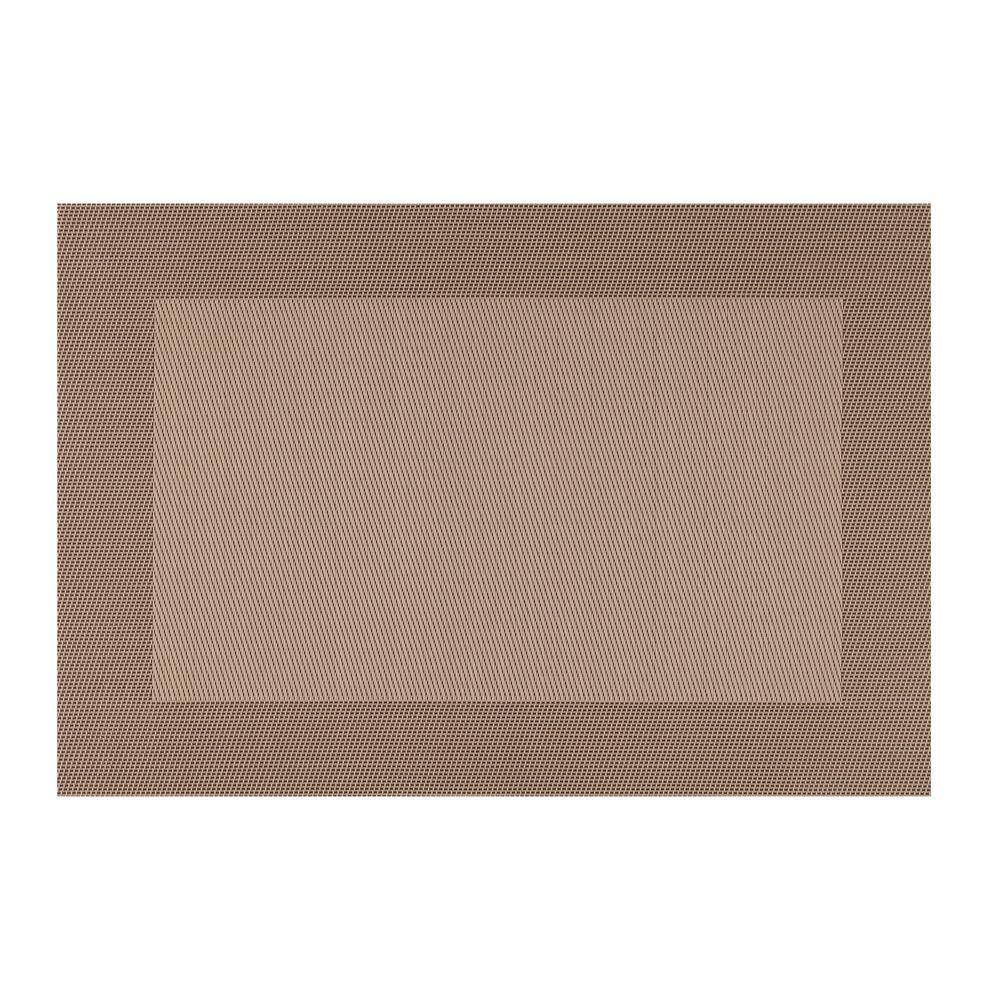 Kraftware EveryTable 18 in. x 12 in. Two-Tone Taupe PVC Placemat (Set of 6)
