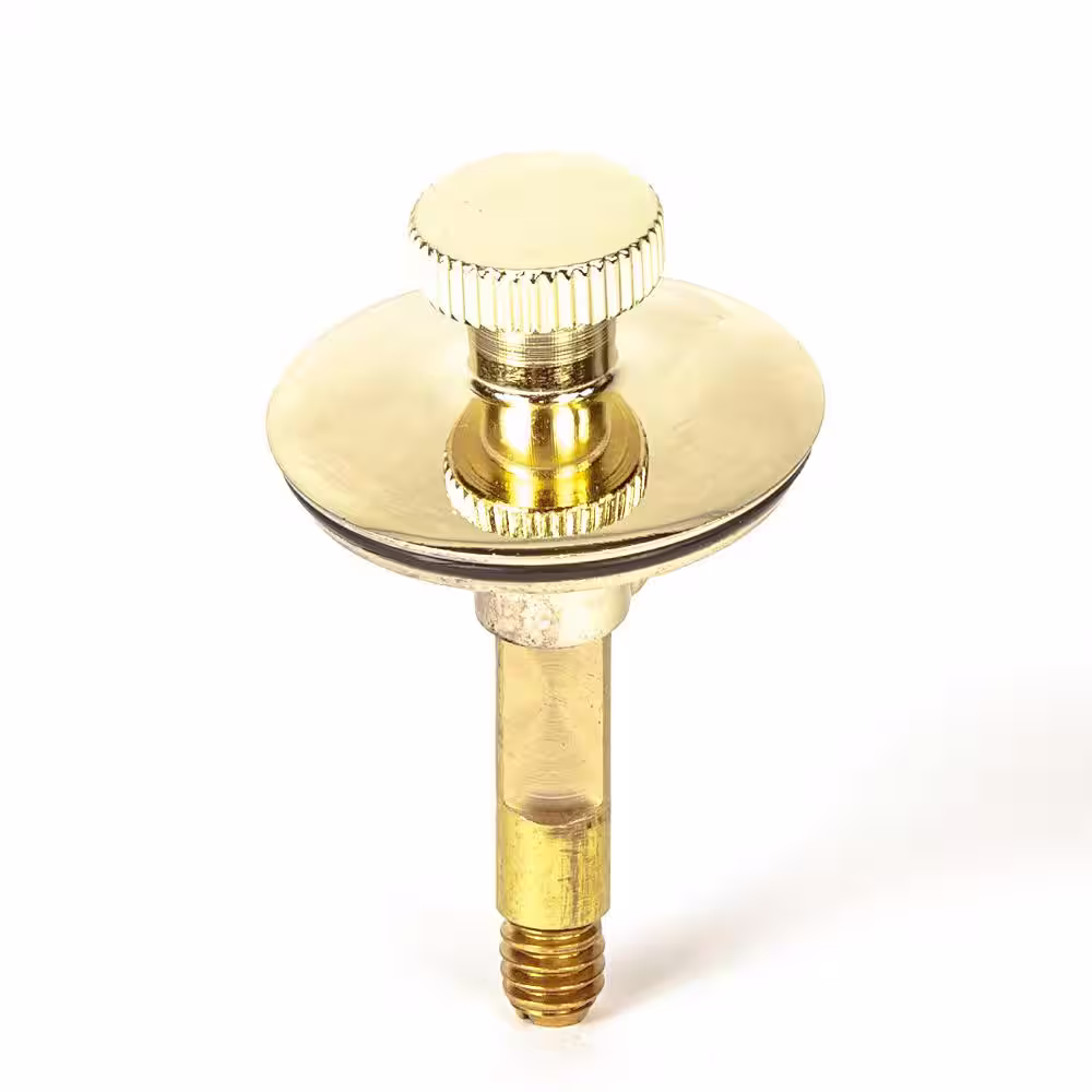 PF WaterWorks Lift n Turn Bathtub Stopper in Polished Brass