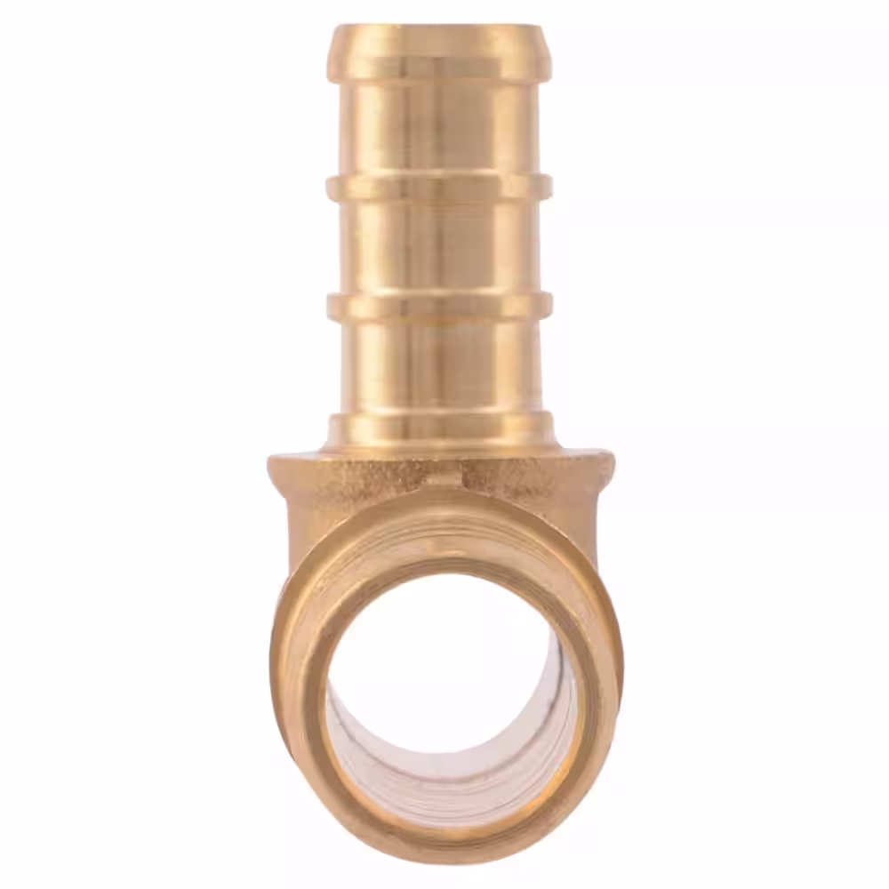 SharkBite 1/2 in. PEX Barb x 1/2 in. PEX Barb x 3/8 in. PEX Barb Brass Reducing Tee Fitting