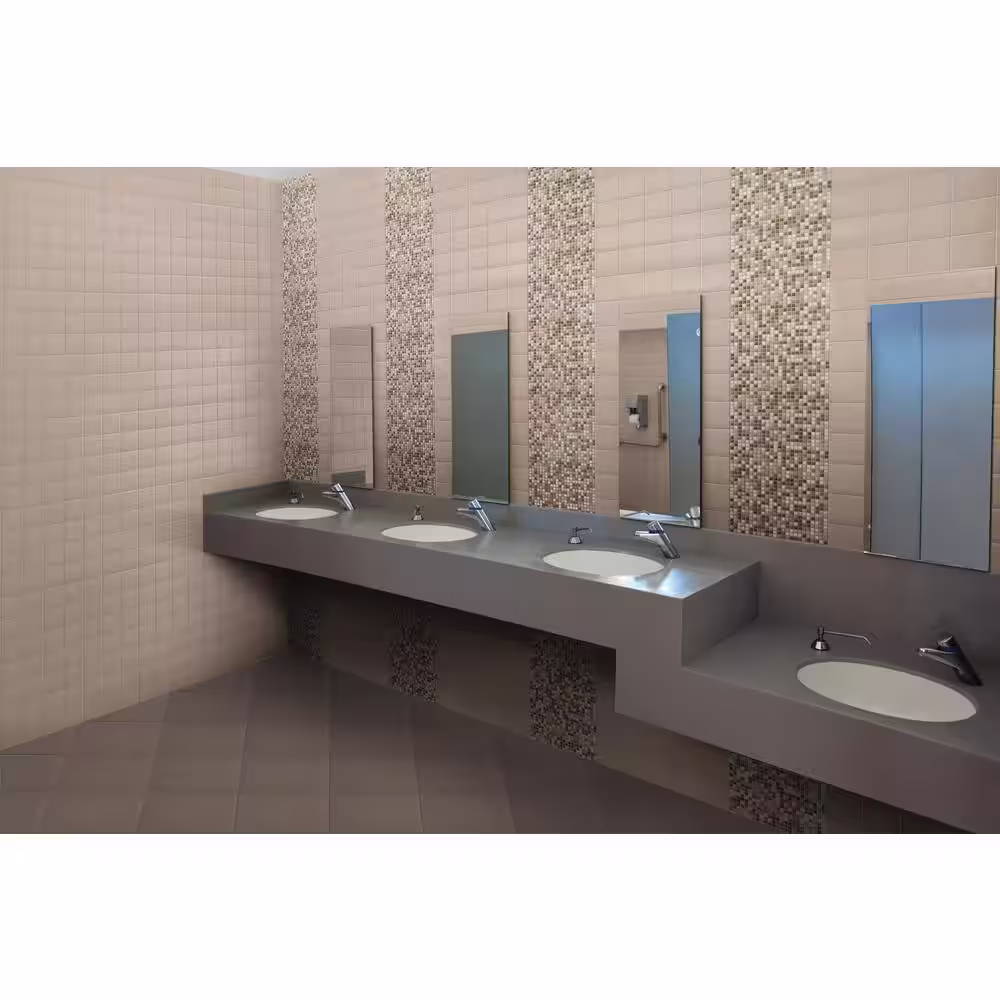 None Streamline Fawn Brown Glossy 4 in. x 16 in. Ceramic Wall Tile (10.39 sq. ft. / Case)