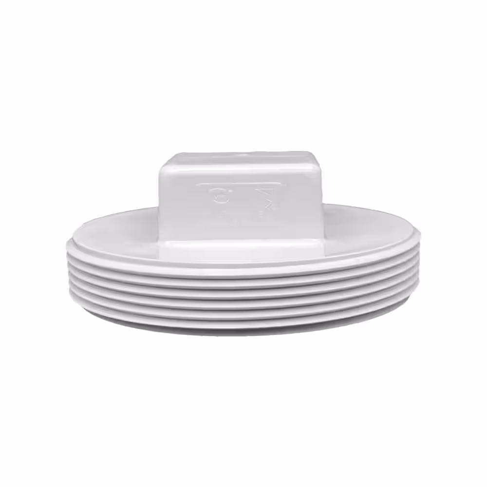 VPC 4 in. PVC DWV MPT Cleanout Plug Fitting