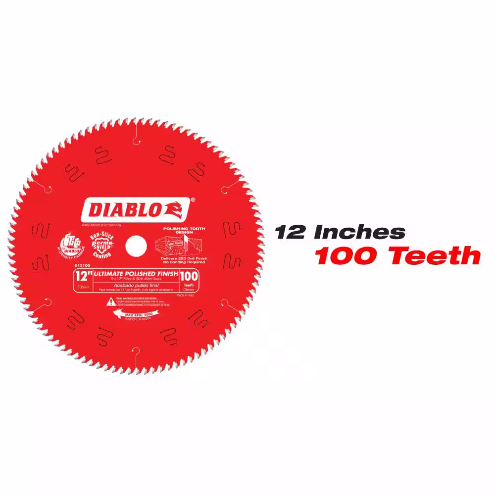 DIABLO 10 in. x 90-Tooth and 12 in. x 100-Tooth Ultimate Polished Circular Saw Blades (2-Blades)