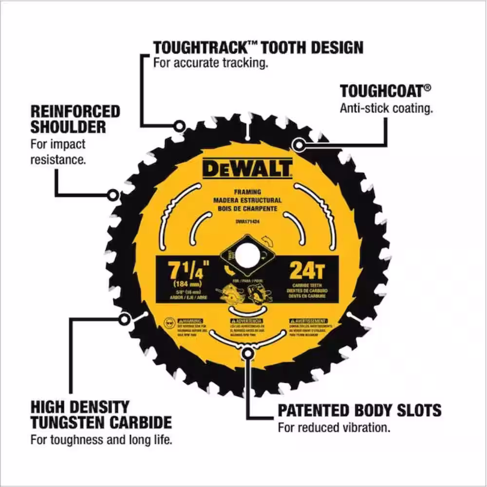 DEWALT 7-1/4 in. 24-Tooth Circular Saw Blade
