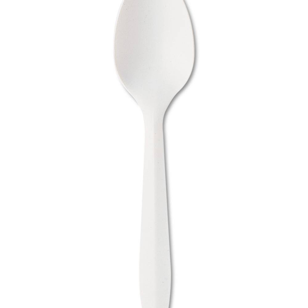 Boardwalk White Mediumweight Disposable Polypropylene Utensils, Teaspoons, 1000/Carton