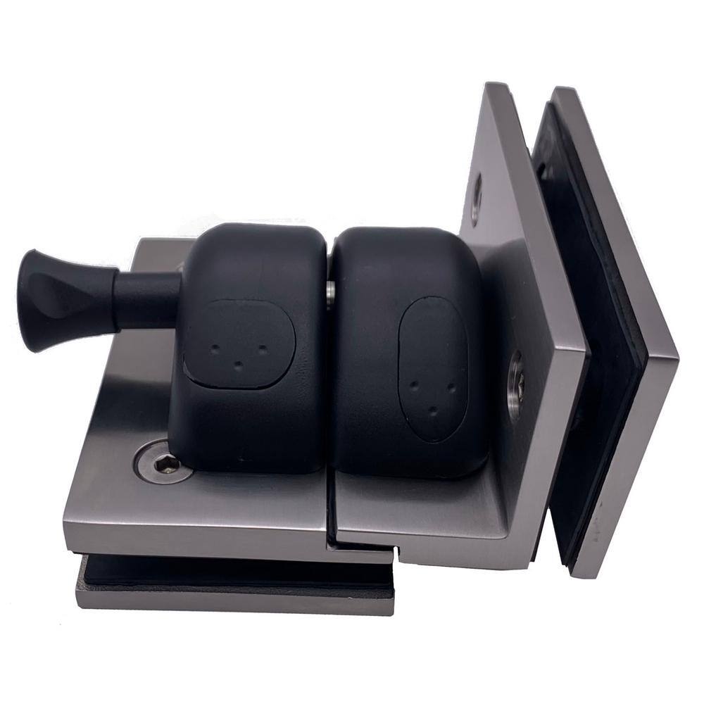 Richelieu Hardware 90Â° Stainless Steel Glass-to-Glass Magnetic Pool Gate Latch