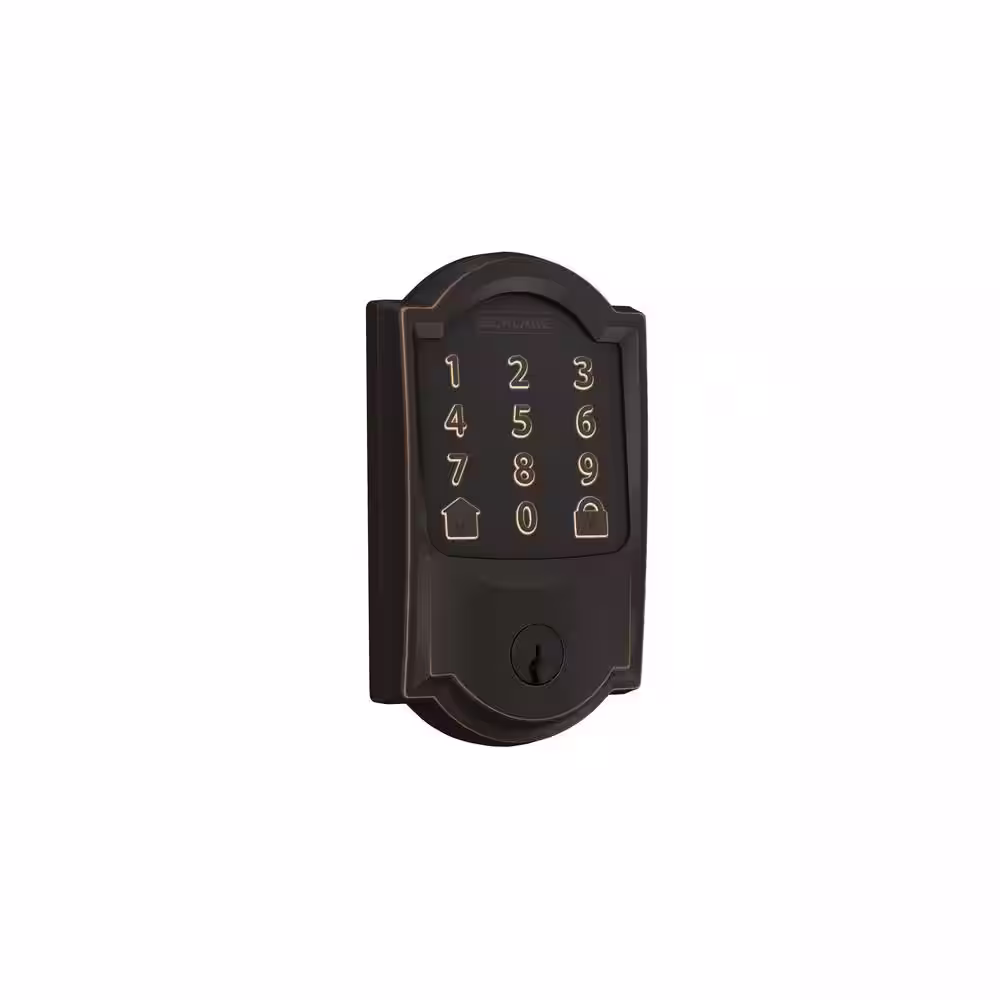Schlage Camelot Aged Bronze Encode Smart WiFi Lock with Alarm