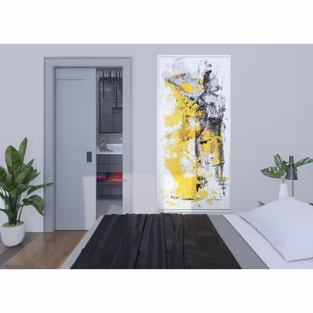 RESO 30 in. x 80 in. Single Panel Solid Core Composite Primed Smooth Texture Interior Door Slab