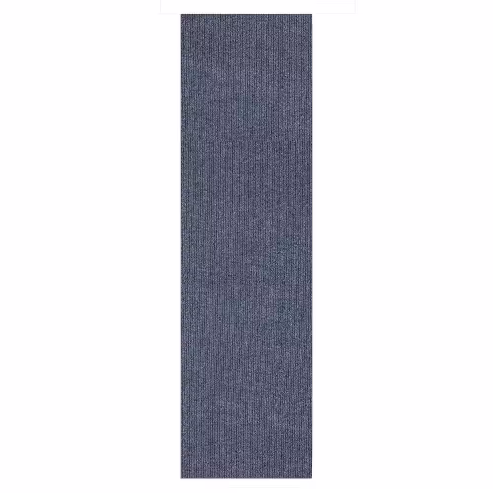Ottomanson Lifesaver Waterproof Non-Slip Solid 4 X2 4 Indoor/Outdoor Runner Rug, 4 ft.x 2 4 ft., Gray, Polyester Garage Flooring
