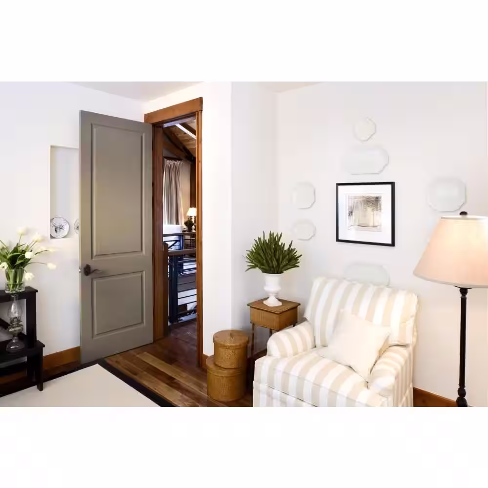 JELD-WEN Carved C2020 Smooth 2-Panel Primed MDF Single Prehung Interior Door