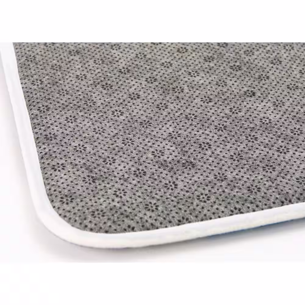 FloorPops 20 in. x 30 in. Orange Novelty Here Comes The Sun Memory Foam Rectangle Bath Mat