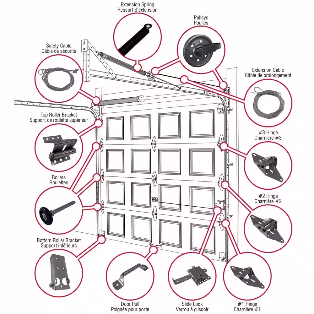 Richelieu Hardware 110 lbs. (50 kg) Capacity Garage Door Extension Springs, Black and White (Pair)