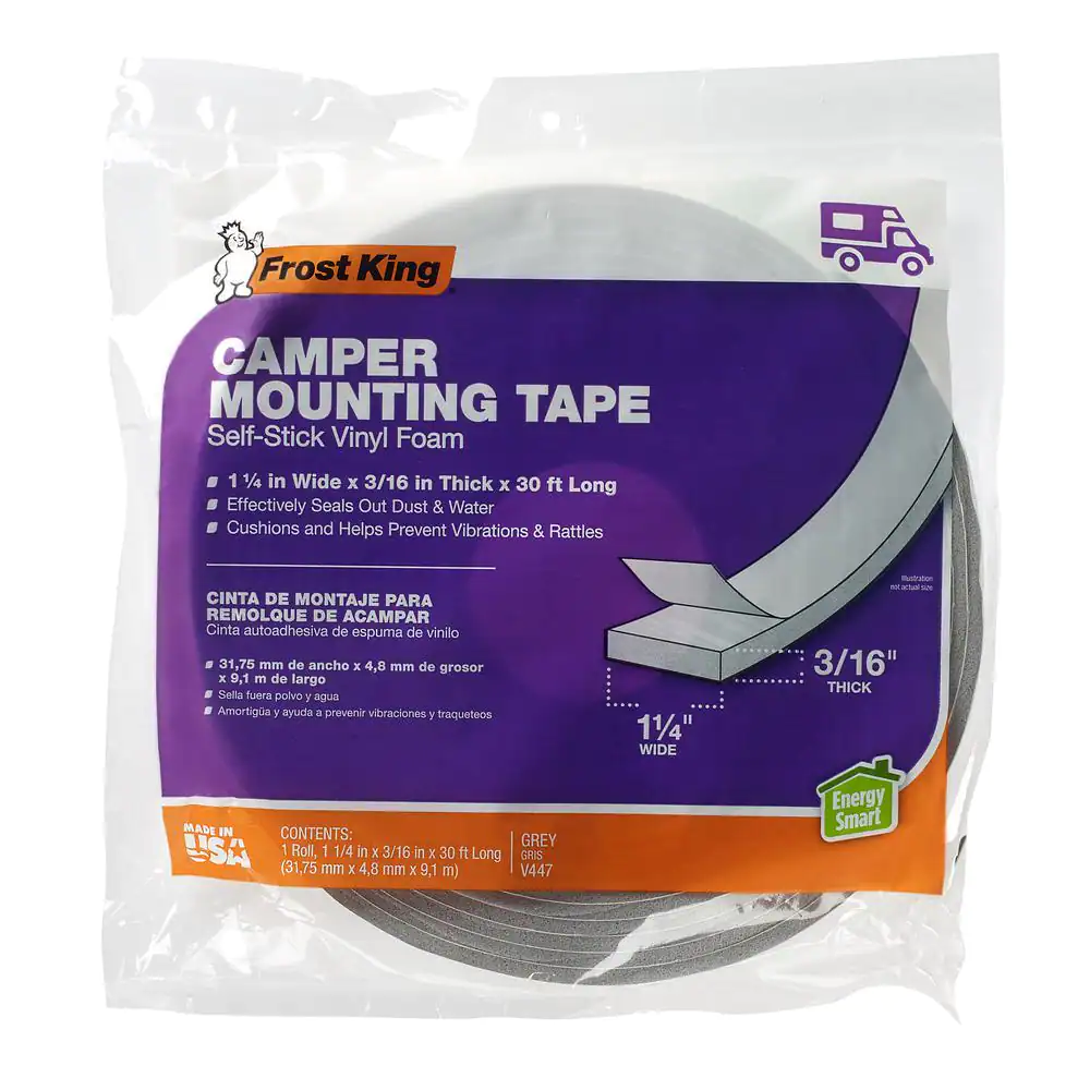 Frost King 1-1/4 in. x 3/16 in. x 30 ft. Camper Mounting Tape for Trucks