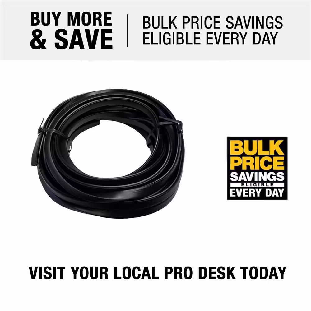 Colmet 25 ft. Black Vinyl Trim Cap Edging