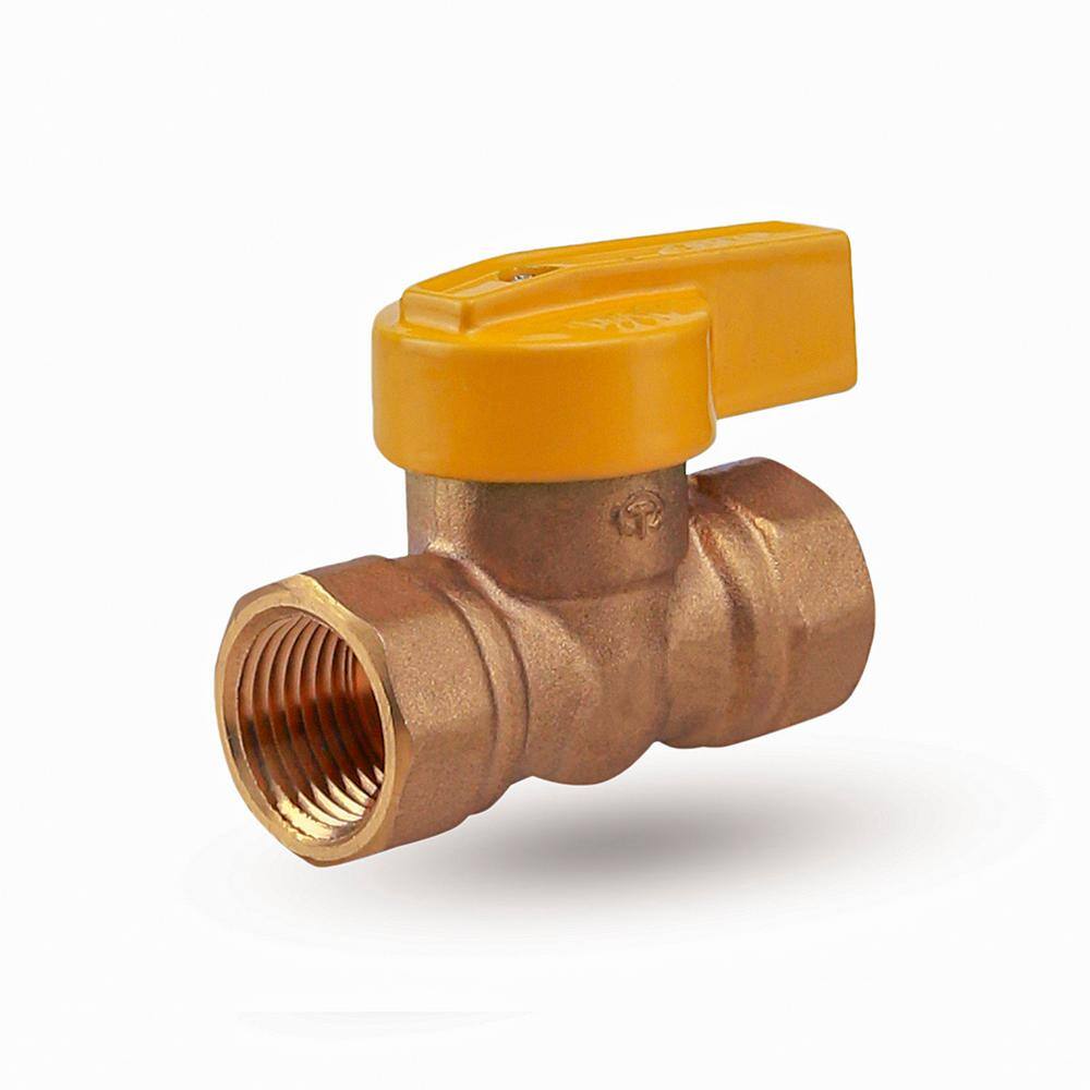 The Plumber's Choice 1 in. FIP Brass 1-Piece Gas Ball Valve (Pack of 5)