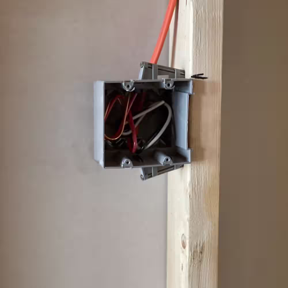 Legrand Pass & Seymour Slater New Work 2 Gang 35 Cu. In. Plastic Captive Mounting Nails Box with Quick/Click