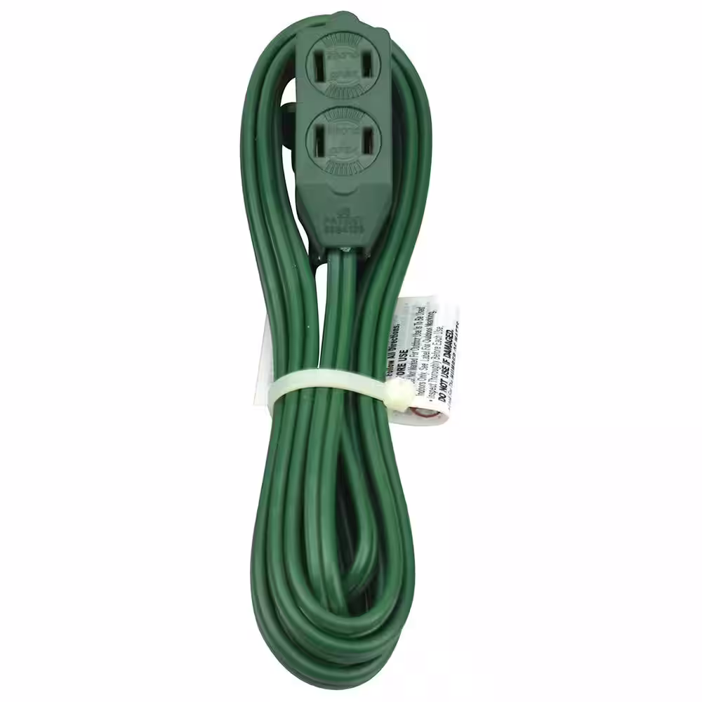 HDX 16/2 in. x 6 ft. Green 6 ft. x 12 ft. Extension Cords (3-Pack)