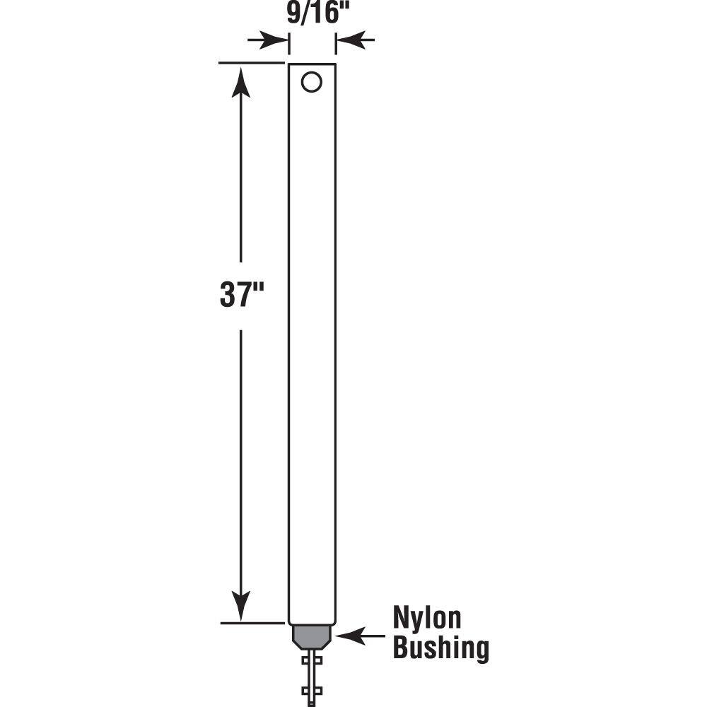 Prime-Line 9/16 in. x 37 in. Spiral Tilt Balance, Red Tip (Single Pack)