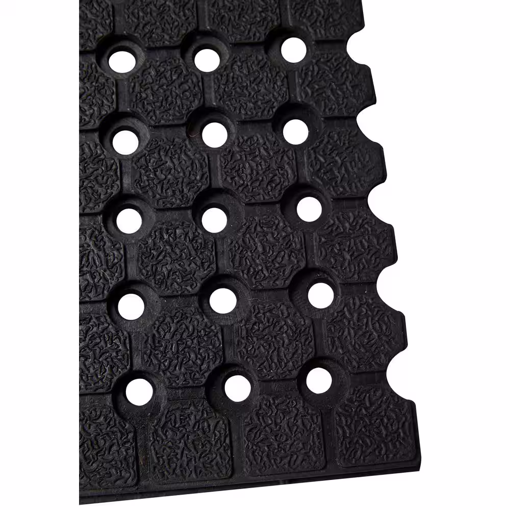 ENVELOR:Envelor Circle Perforated 40 x 80 Inches Sturdy Rubber Anti-Fatigue Drainage Floor Runner Mat