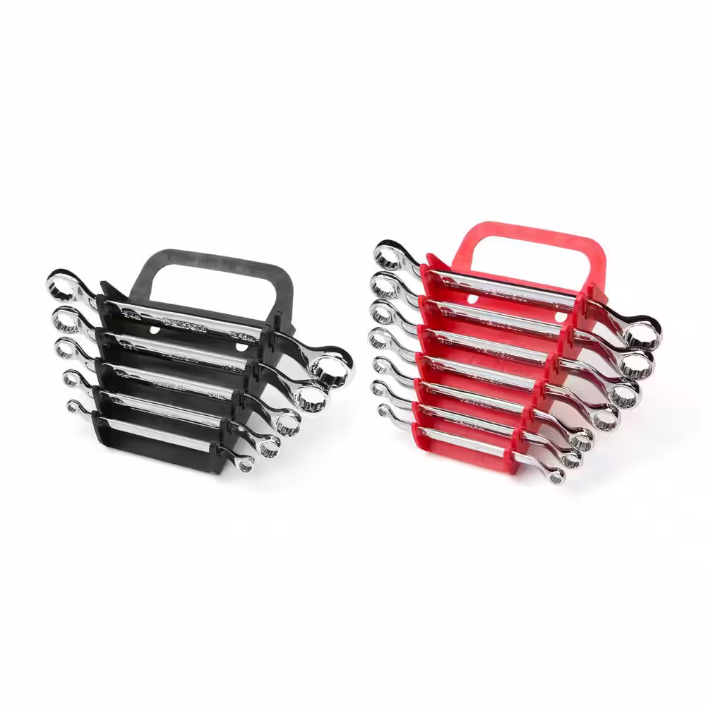 TEKTON 45-Degree Offset Box End Wrench Set, 12-Piece (1/4-13/16 in., 6-19 mm) - Holder