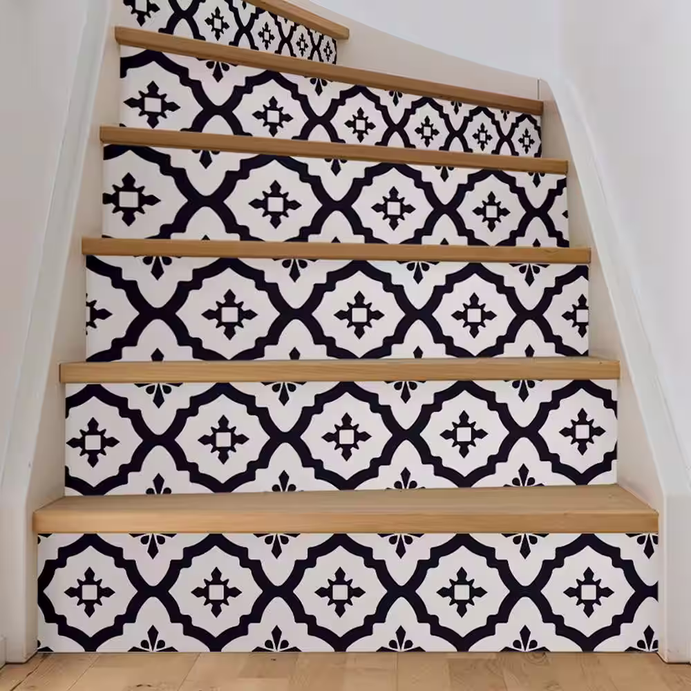 WallPops Midnight Charcoal Peel and Stick Stair Stripe Decal