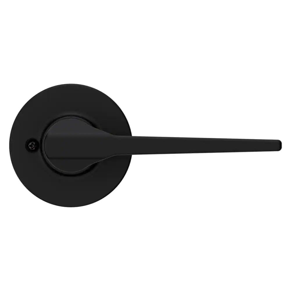 Kwikset Hollis Round Rose Matte Black Half-Dummy Door Lever