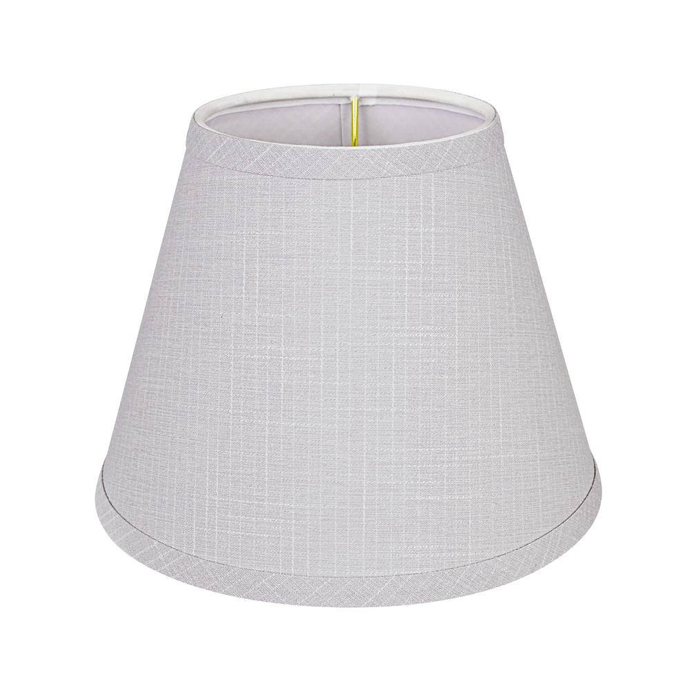 Aspen Creative Corporation 9 in. x 7 in. Light Grey Hardback Empire Lamp Shade