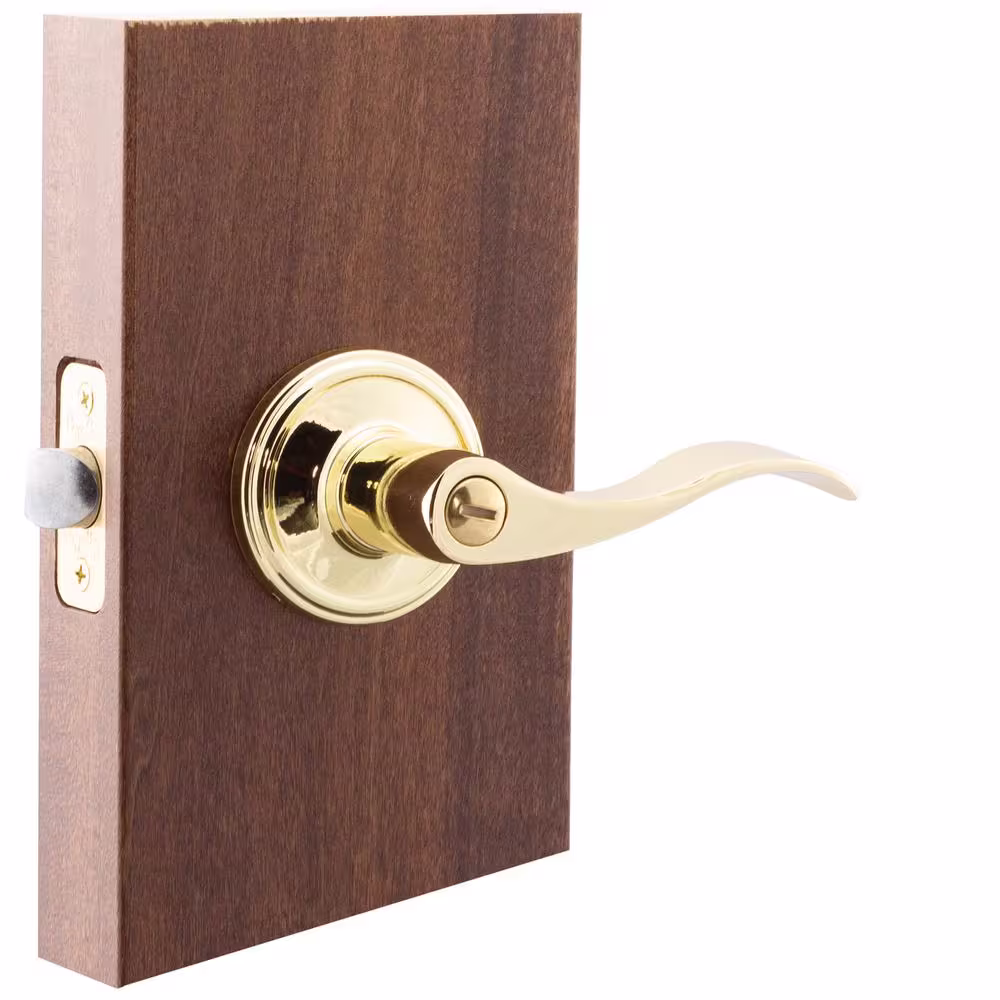 Copper Creek Colonial Waverlie Polished Brass Bed/Bath Door Handle