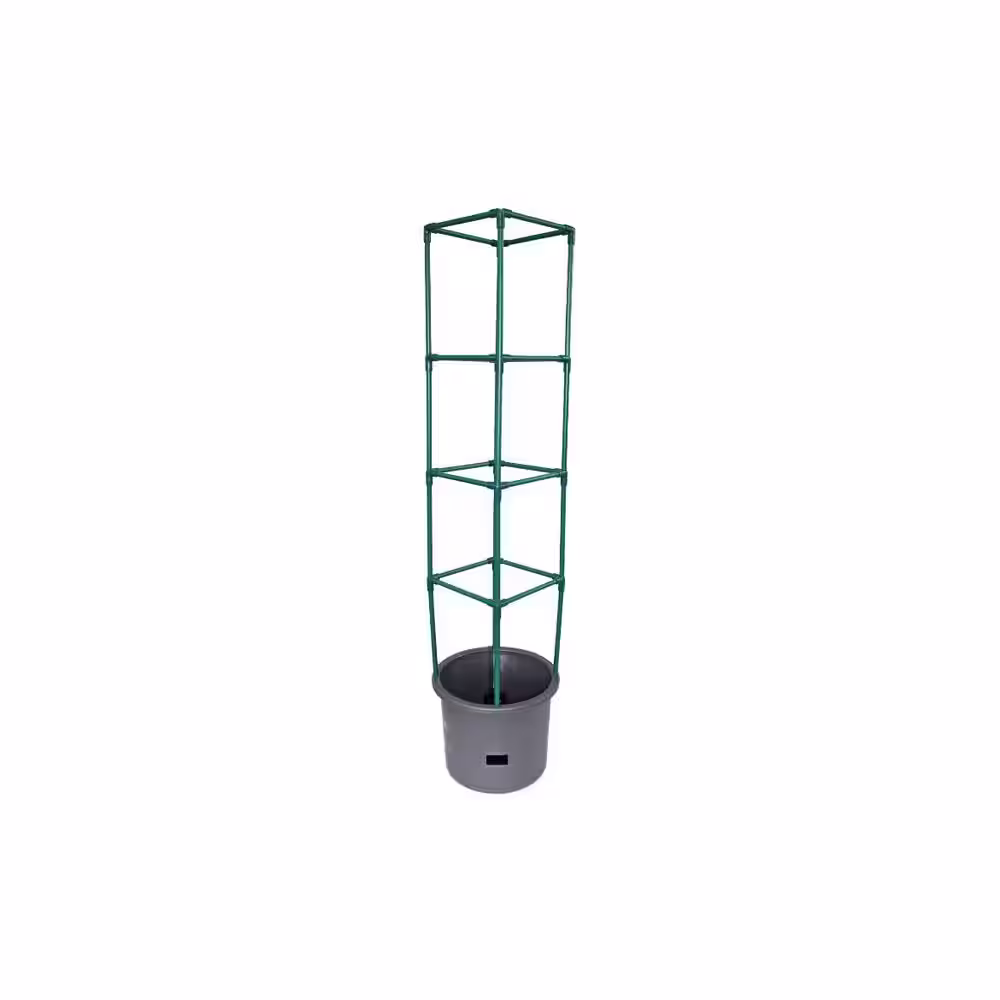 Frame It All Patio Ideas 15 in. x 15 in. x 58 in. Self-Plastic Planter Watering Plant Tower
