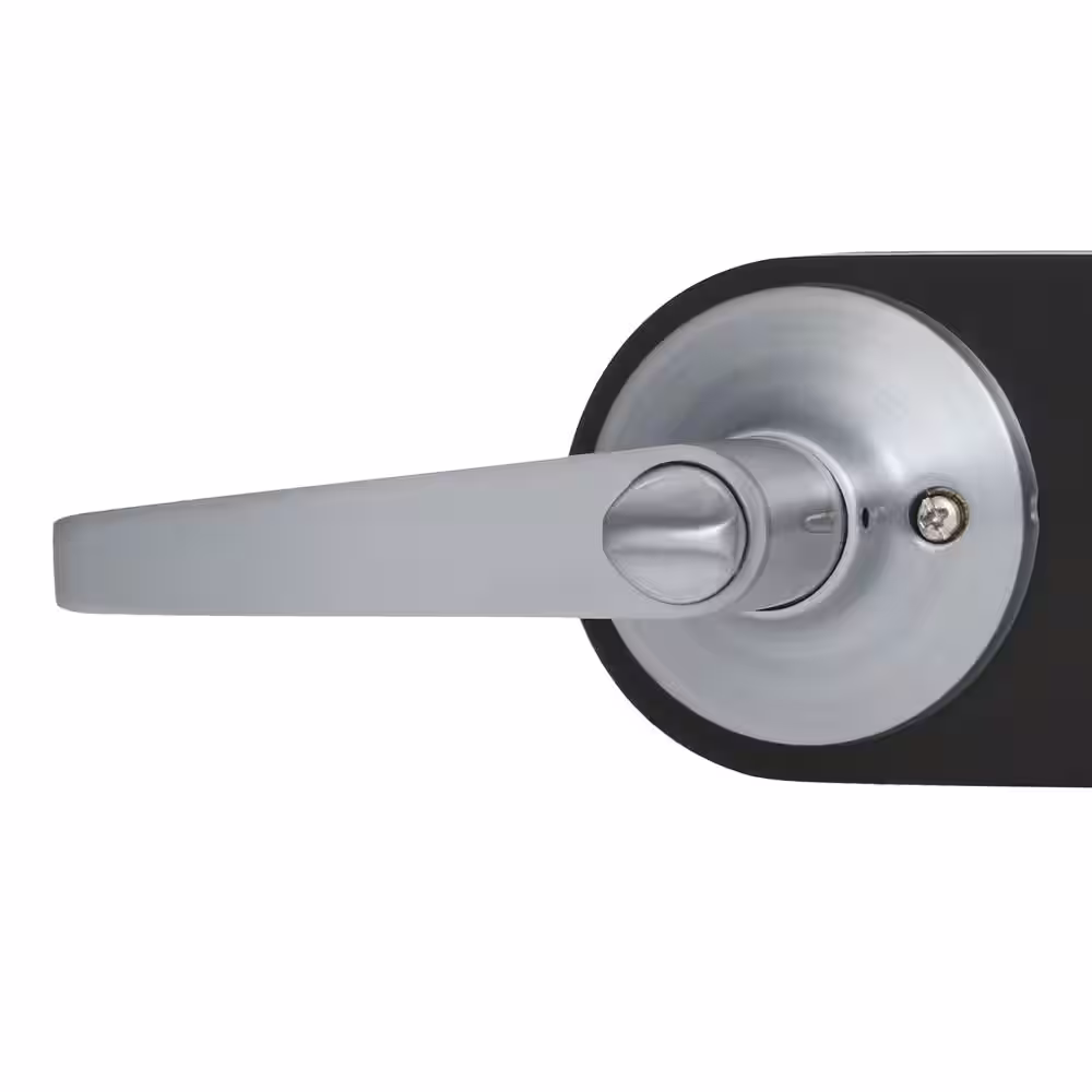 Global Door Controls Franklin Collection Modern Brushed Chrome Grade 3 Privacy Bed/Bath Door Handle with Lock
