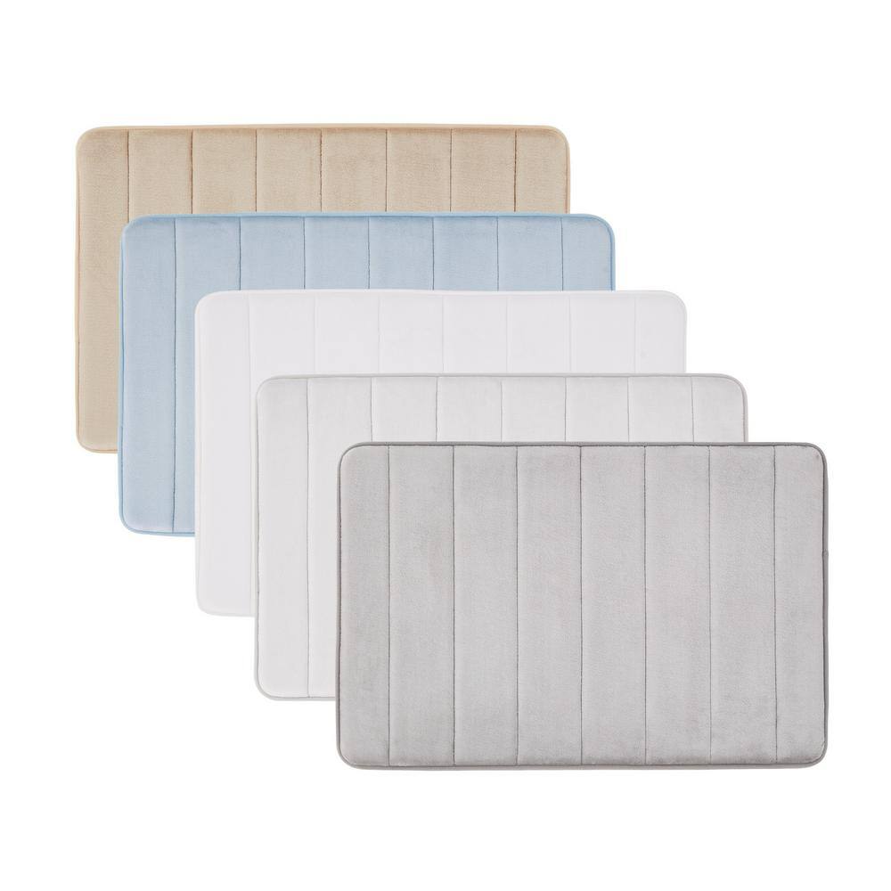 Truly Soft Memory Foam Tan 32 in. x 20 in. Polyester 2-Piece Bath Mat Set