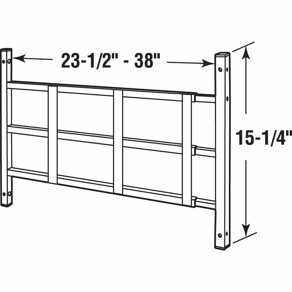 Segal 22 in. to 38 in. W x 16 in. H Fixed 3-Bar Window Guard (Width Expandable)