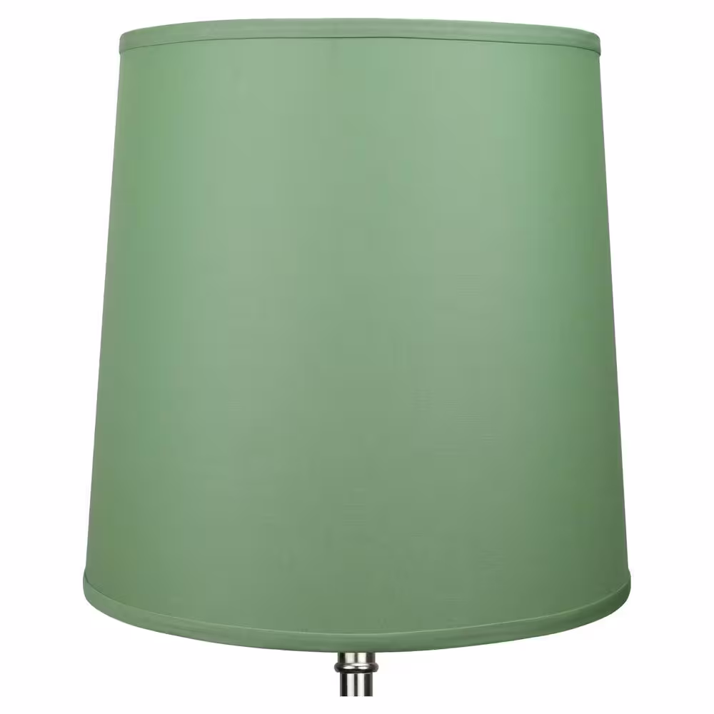 FenchelShades.com Fenchel Shades 13 in. Top Diameter x 15 in. Bottom Diameter x 15 in. Slant, Empire Lamp Shade - Linen Celadon
