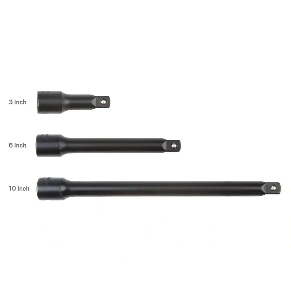 TEKTON 1/2 in. Drive Impact Extension Set, 3-Piece (3,6, 10 in.)