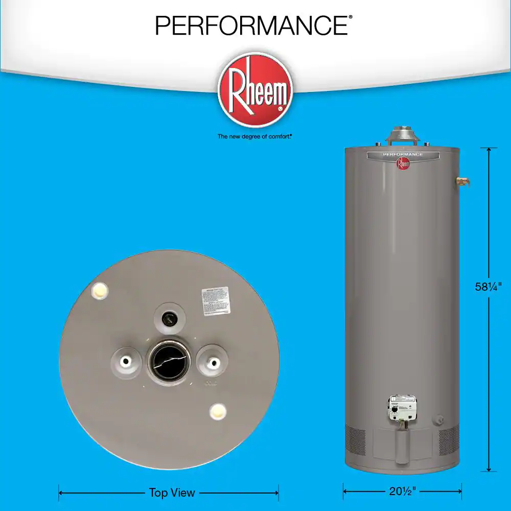 Rheem Performance 50 Gal. Tall 6 Year 36,000 BTU Liquid Propane Tank Water Heater