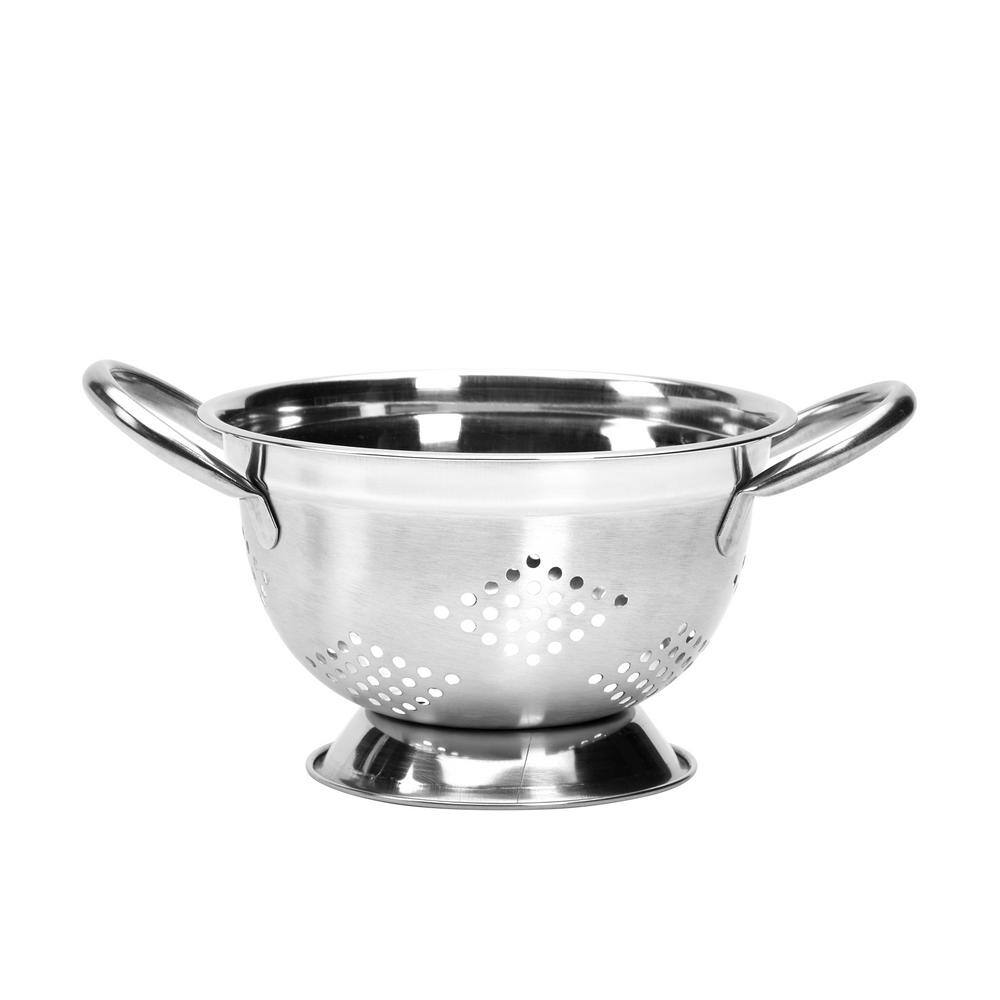 Basic Essentials 2-Piece Stainless Steel Colander Set with Handles