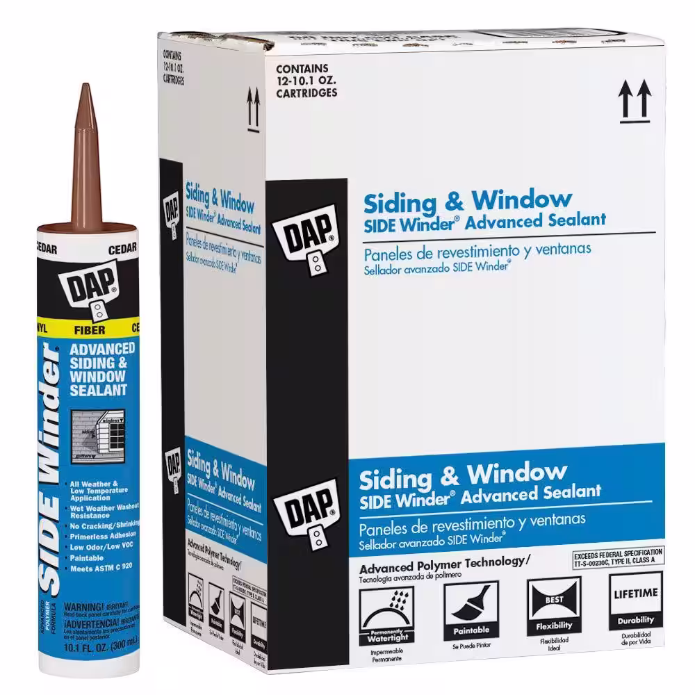 DAP Sidewinder 10.1 oz. Cedar Advanced Polymer Siding and Window Sealant (12-Pack)
