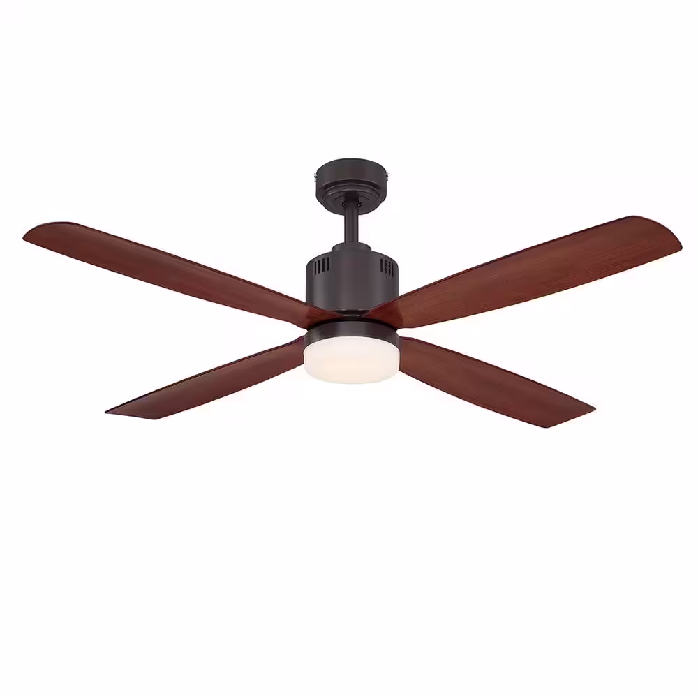 Home Decorators Collection Kitteridge 52 in. LED Indoor Medium Wood Ceiling Fan with Light Kit