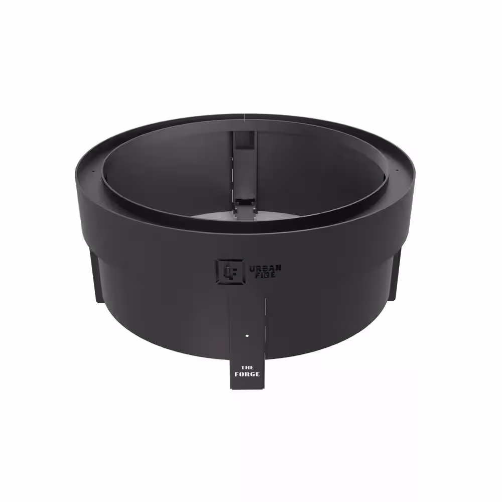 URBAN FIRE The Forge 15.5 in. H Carbon Edition Steel Fire Pit with Smokeless Technology