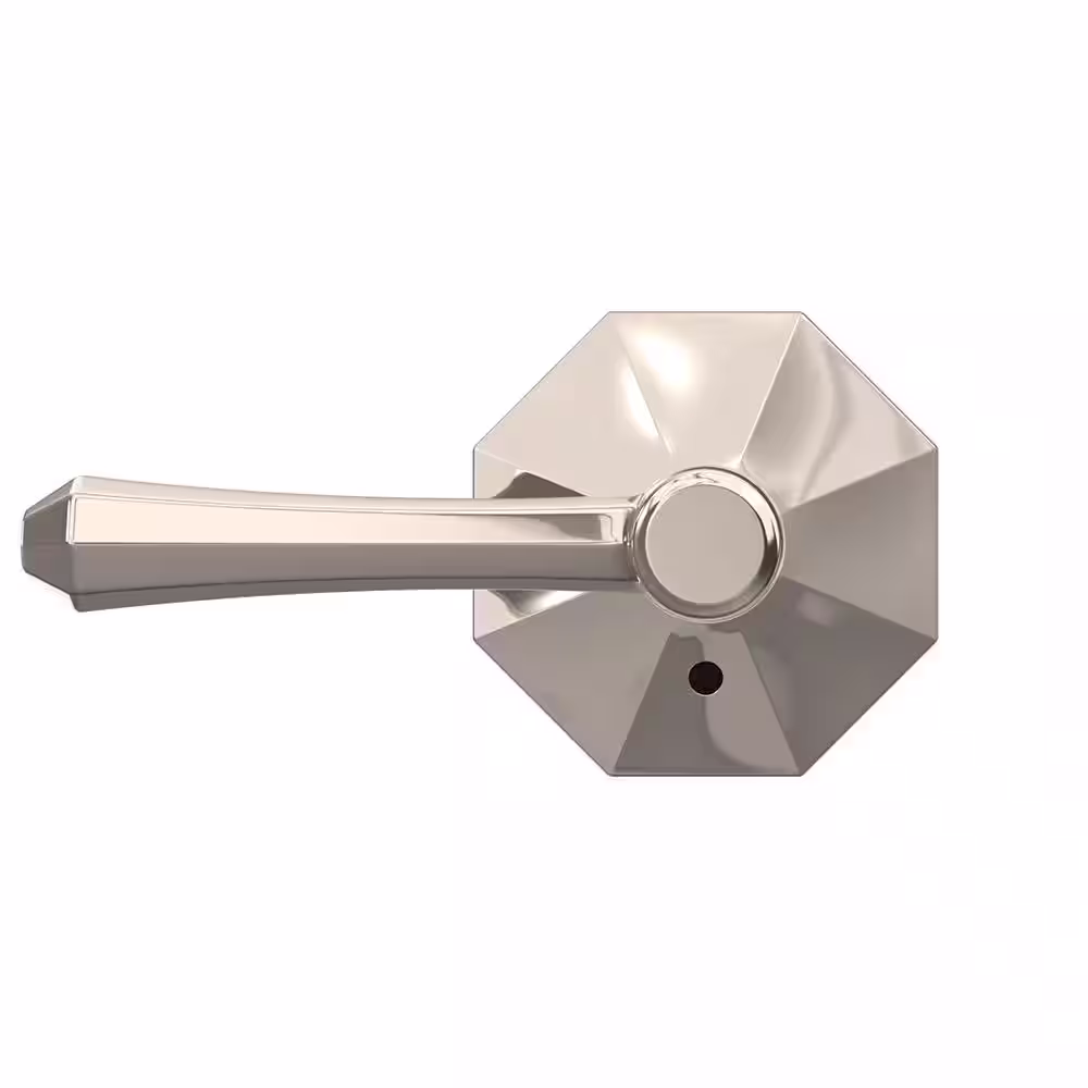 Schlage Custom Dempsey Polished Nickel Dummy Door Handle with Rosewood Trim (2-Pack)