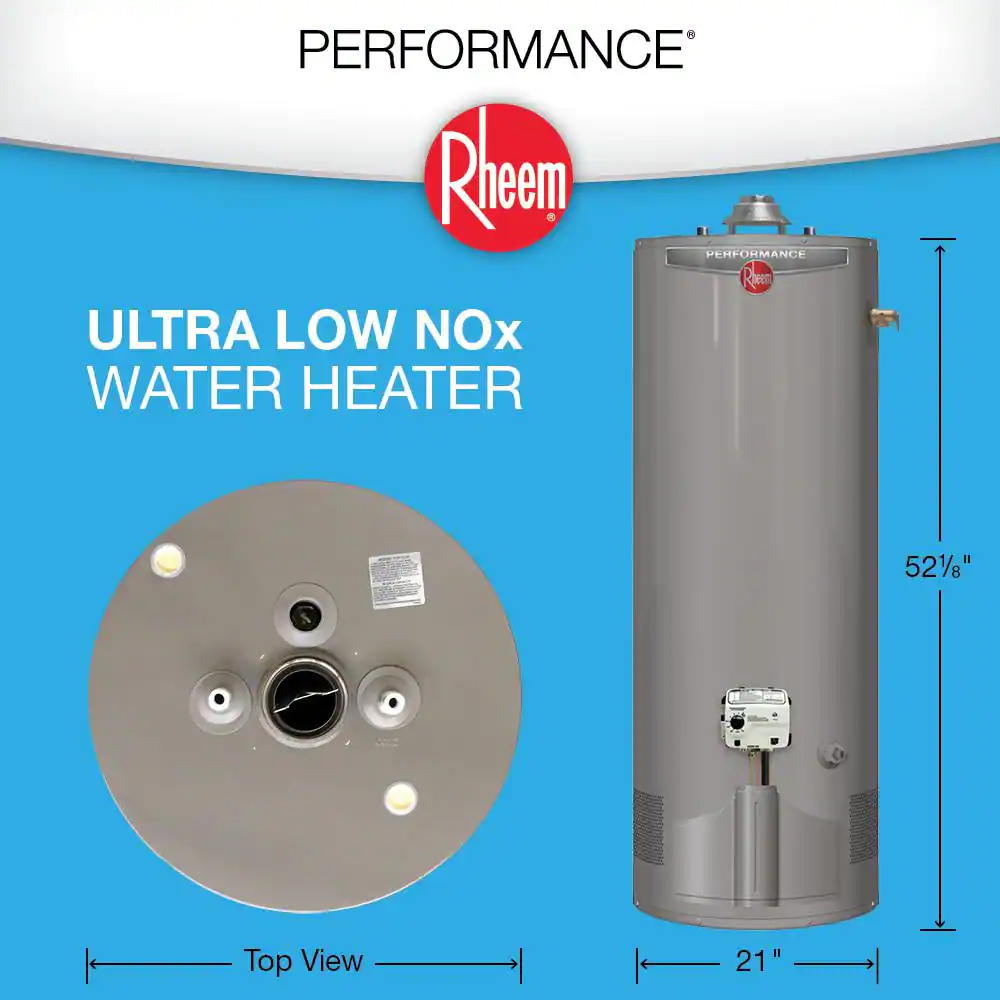 Rheem Performance 39 Gal. Short 6-Year 38,000 BTU Ultra Low NOx (ULN) Natural Gas Tank Water Heater