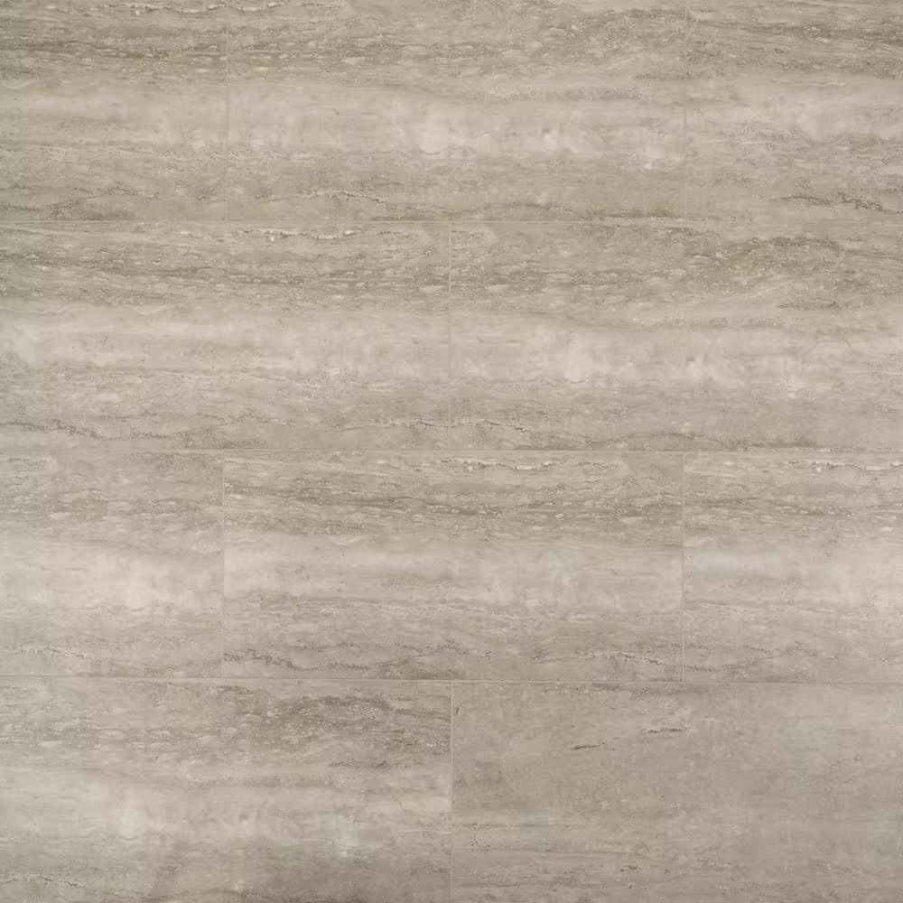 Islander Torcello Travertine 20 MIL x 12 in. W x 24 in. L Click Lock Waterproof Vinyl Tile Flooring (18 sqft/case)