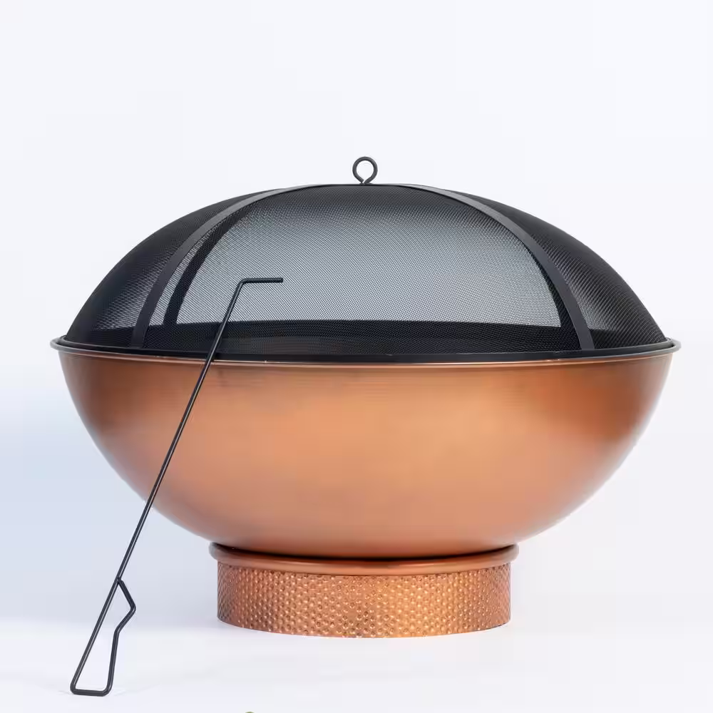 Bond Tazon 30 in. Steel Wood Burning Fire Pit with Lid and Poker